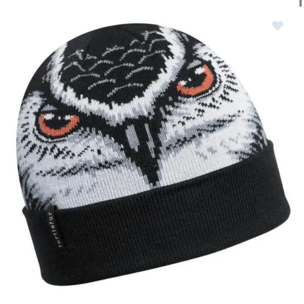 Turtle Fur Claw Beanie Kids Eagle Black Hat 100% Acrylic Soft Cozy Winter NWT